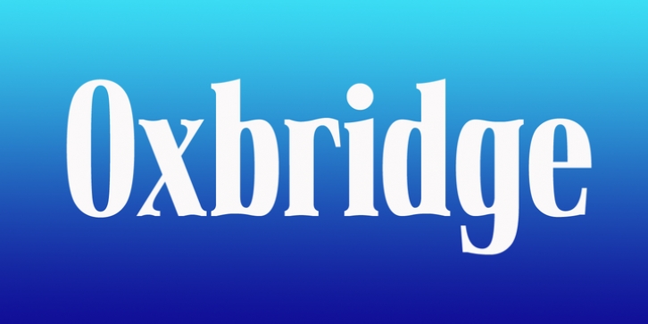 Oxbridge font preview