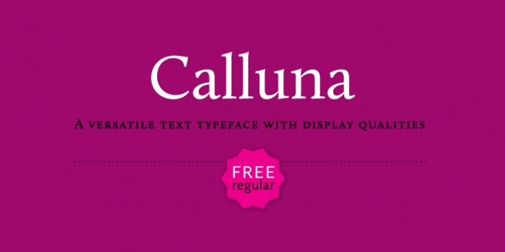 Calluna font preview