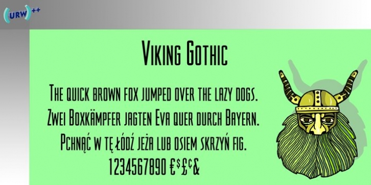 Viking Gothic font preview