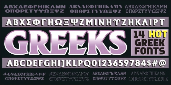 Greek Font Set 1 font preview