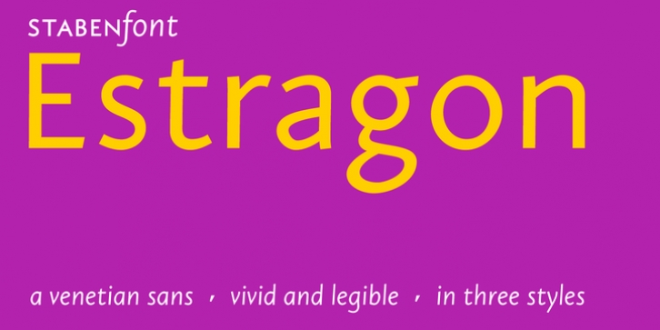 Estragon Pro font preview
