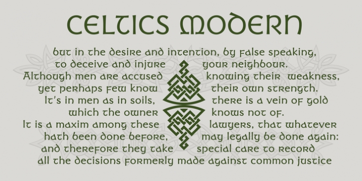 Celtics Modern font preview