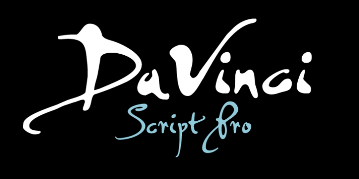 PF DaVinci Script Pro font preview