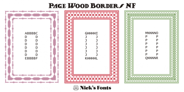 Page Wood Borders NF font preview