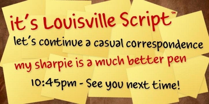 Louisville Script font preview