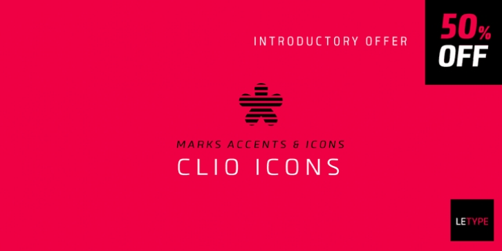 Clio Icons font preview