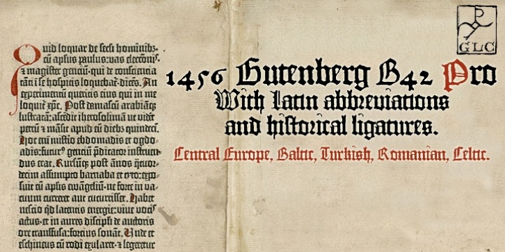 1456 Gutenberg B42 Pro font preview