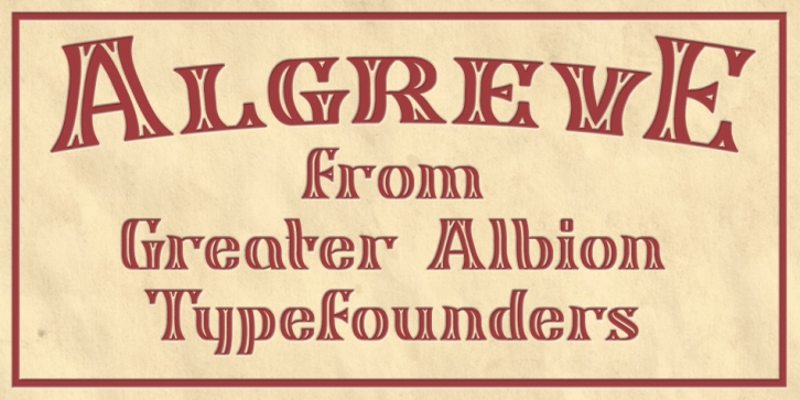 Algreve font preview