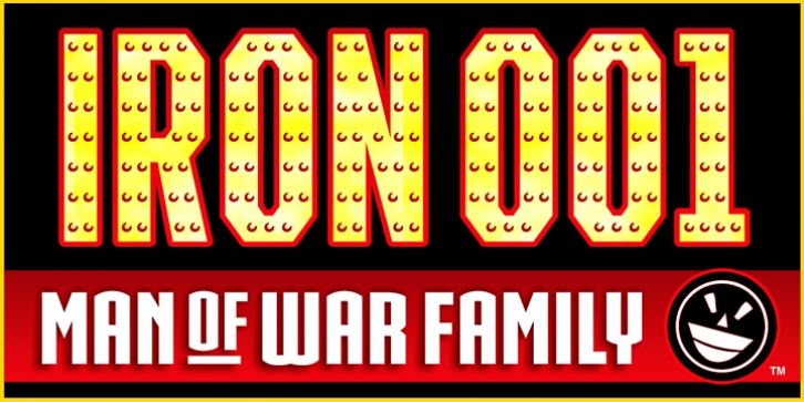 IRON MAN OF WAR font preview
