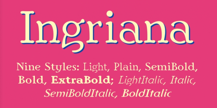 Ingriana font preview
