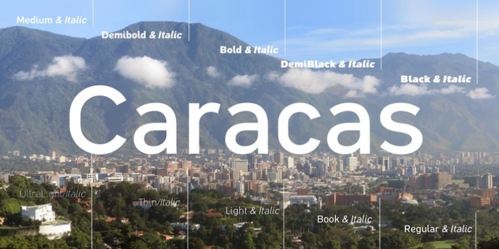 Caracas Pro font preview