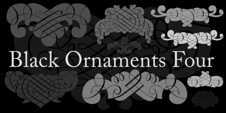 Black Ornaments Four font preview