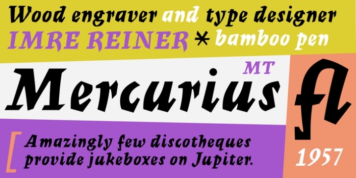 Mercurius Script font preview