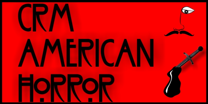 CRM American Horror font preview