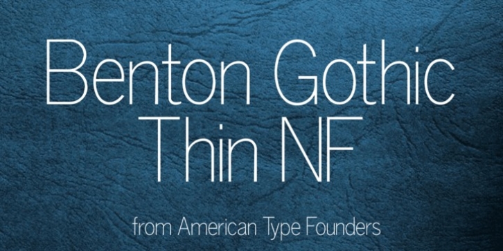 Benton Gothic Thin NF font preview