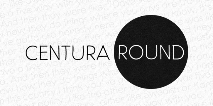 Centura Round font preview