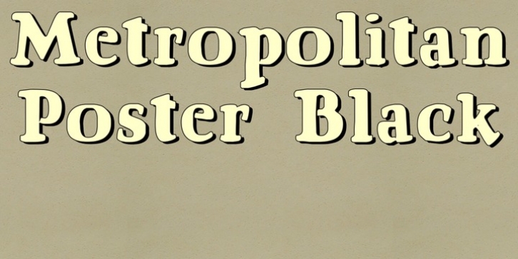 Metropolitan Poster Black font preview
