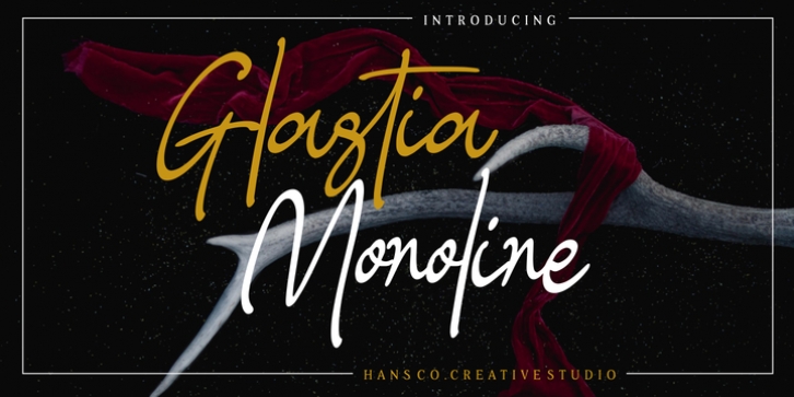 Glastia Monoline font preview