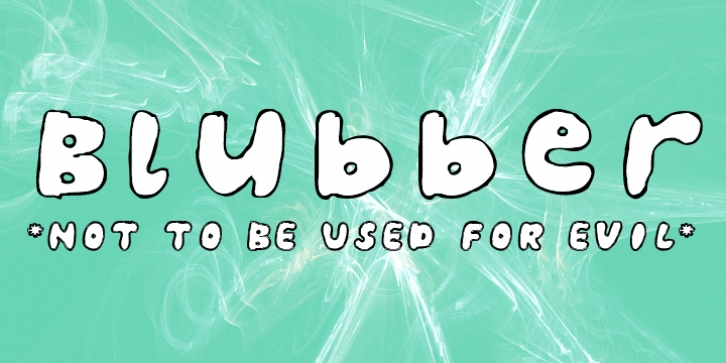 Blubber font preview