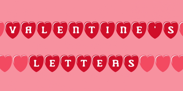 Valentine's Letters font preview