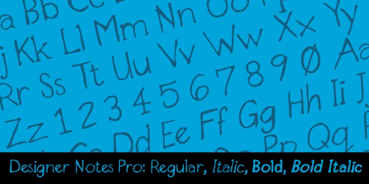 Designer Notes Pro font preview