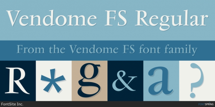Vendome FS font preview