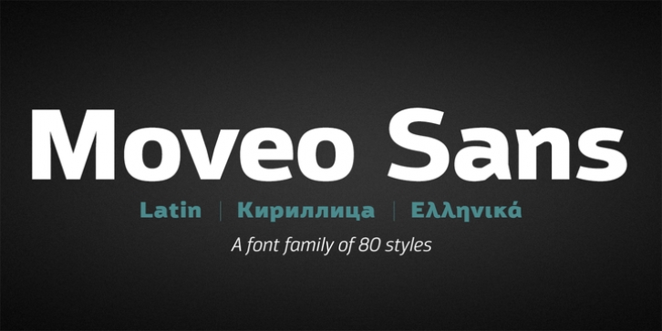Moveo Sans font preview