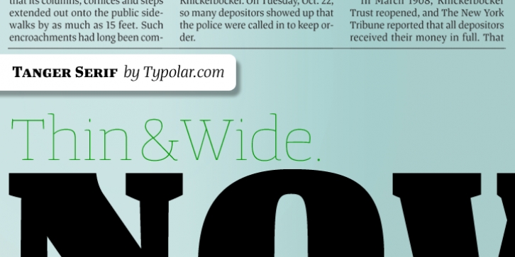 Tanger Serif font preview
