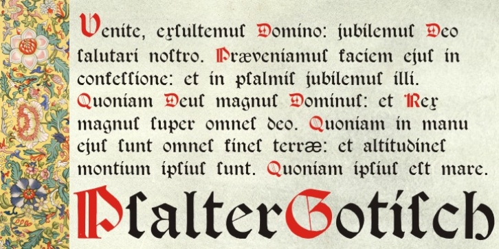 Psalter Gotisch font preview