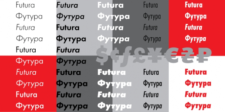 Futura PT font preview