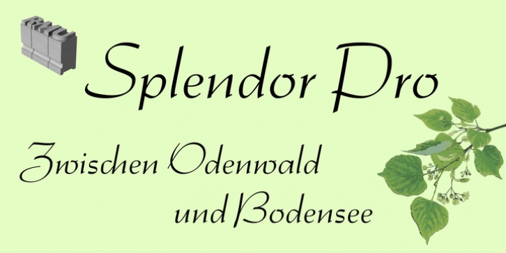 Splendor Pro font preview