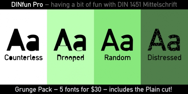 DINfun Pro Grunge font preview