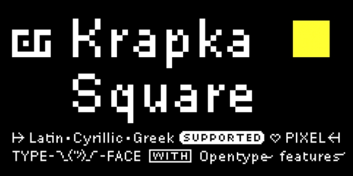 DR Krapka Square font preview