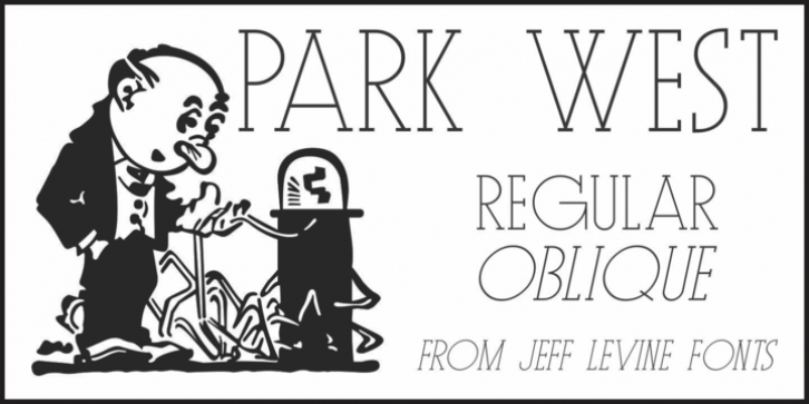 Park West JNL font preview