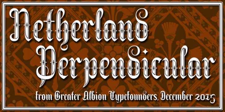 Netherland Perpendicular font preview
