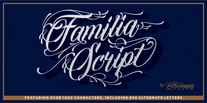 Familia Script font preview
