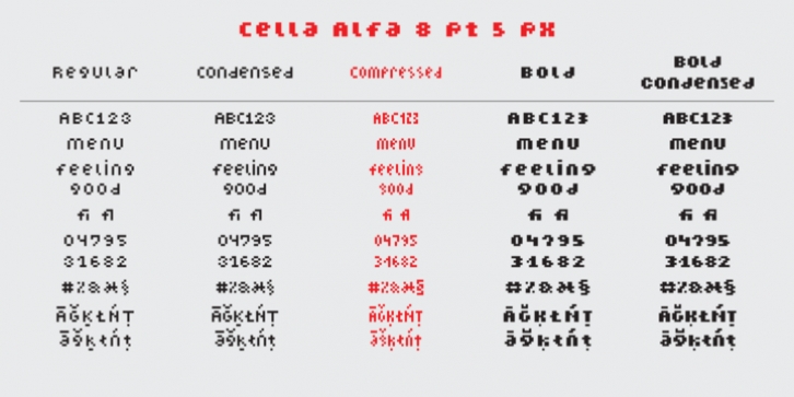 Cella Alfa font preview