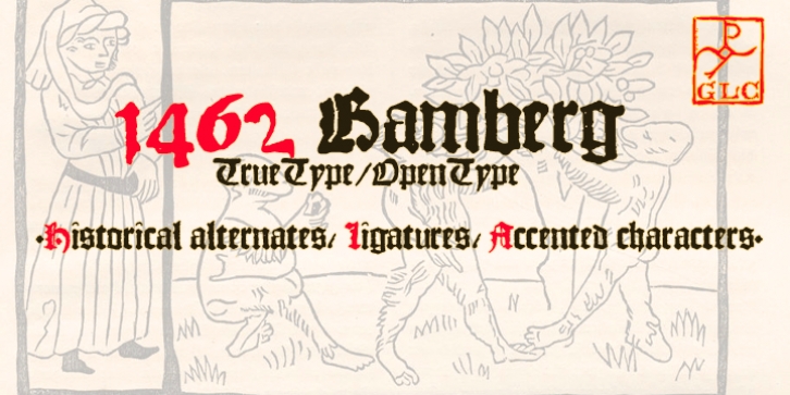1462 Bamberg font preview