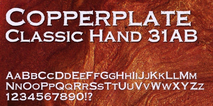 Copperplate Gothic Hand font preview