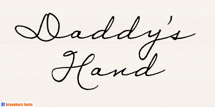 Daddy's Hand font preview
