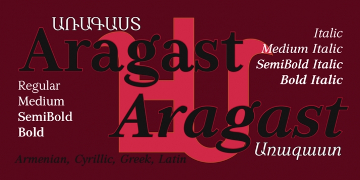 GHEA Aragast font preview