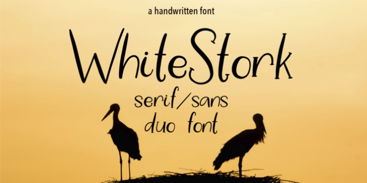 White Stork font preview