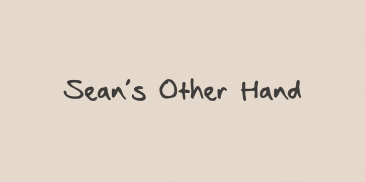 Sean's Other Hand font preview