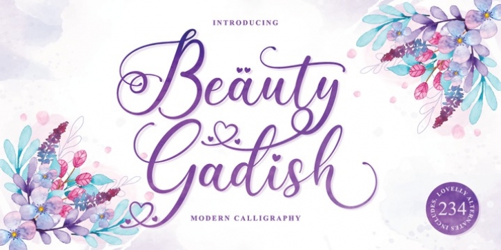 Beauty Gadish font preview