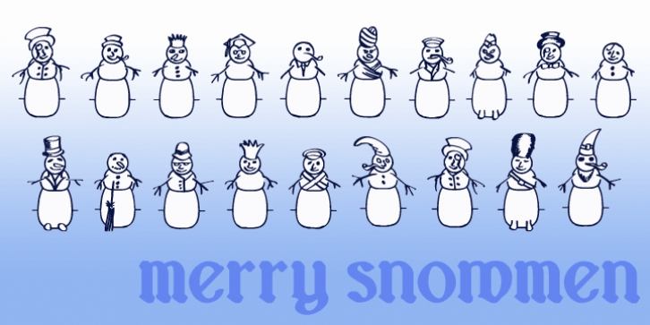 Merry Snowmen font preview