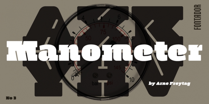 Manometer font preview