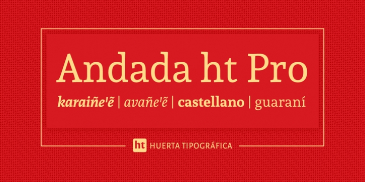 Andada ht Pro font preview