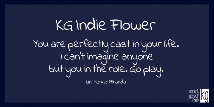 KG Indie Flower font preview