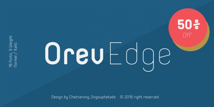 Orev Edge font preview