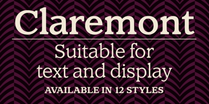 Claremont font preview